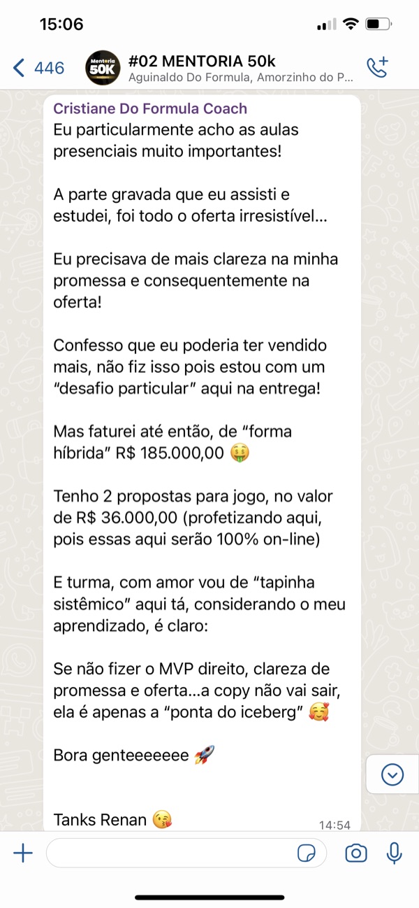 Depoimento Cristiane R$185 mil