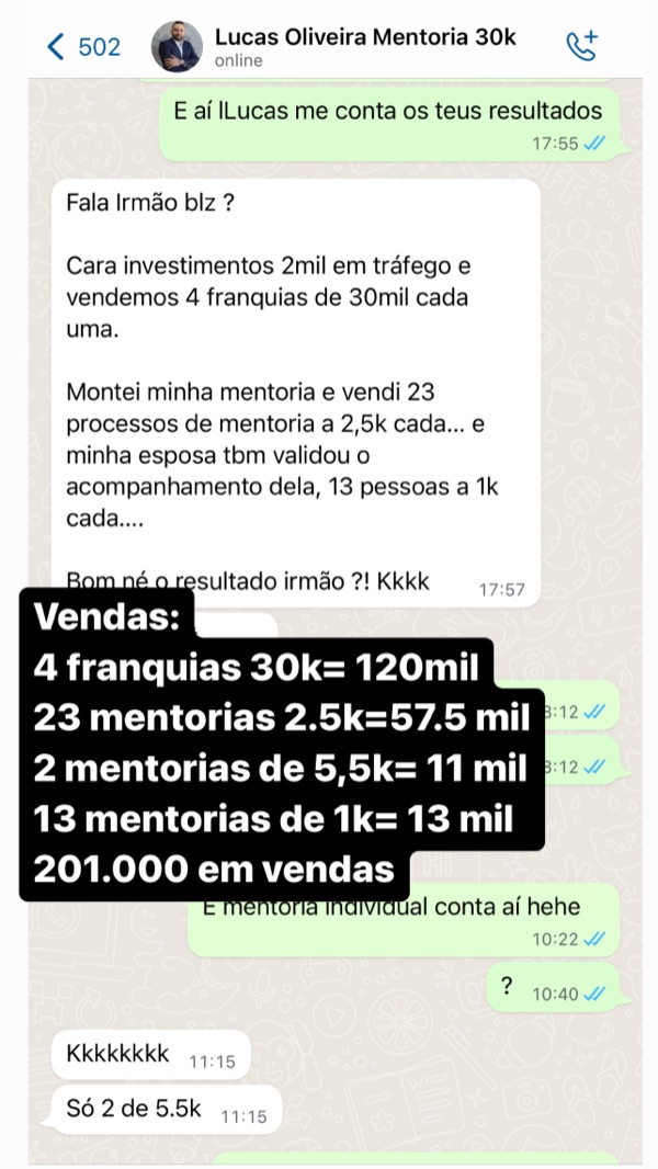 Depoimento Lucas R$201 mil